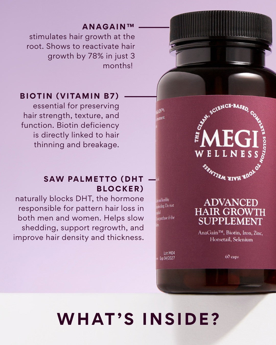 Hair Growth Supplement for Thinning Hair | Reduce Hair Loss 34% in 30 Days