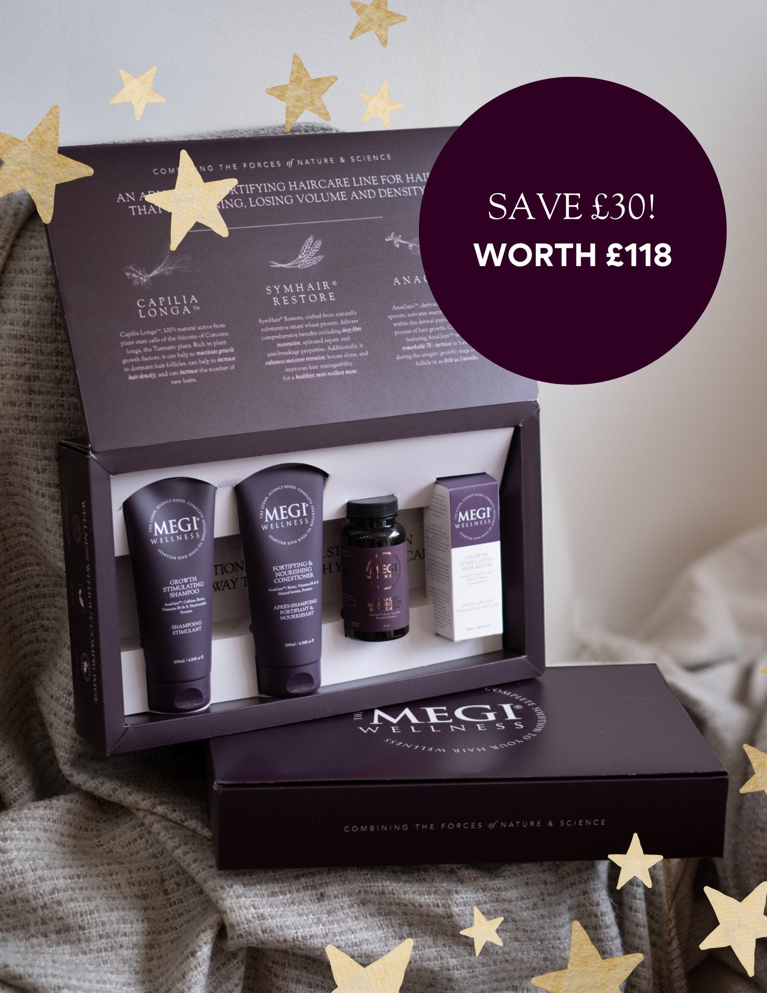 Megi® Regrowth Hair Gift Set, front box