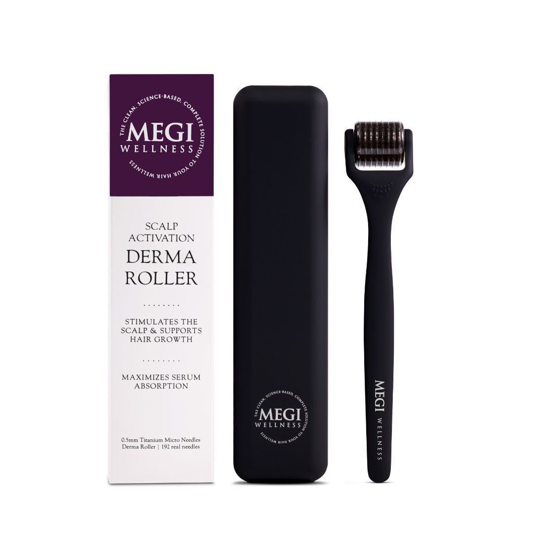 derma roll with q10 & l-carnitine Follicly Roller Scalp Derma Roller 0.5mm for