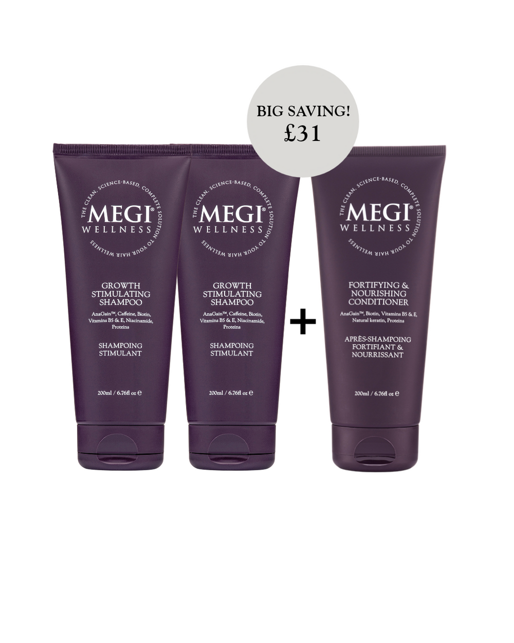 Shampoo & Conditioner Trio | 2 Shampoos + 1 Conditioner | Save £31