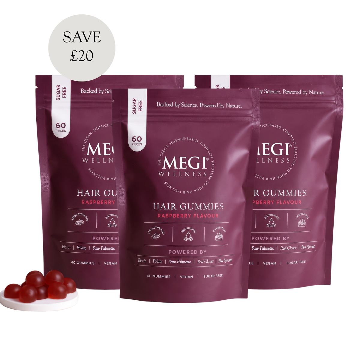 Megi Wellness Hair Gummies Bundle | 3 Month Supply