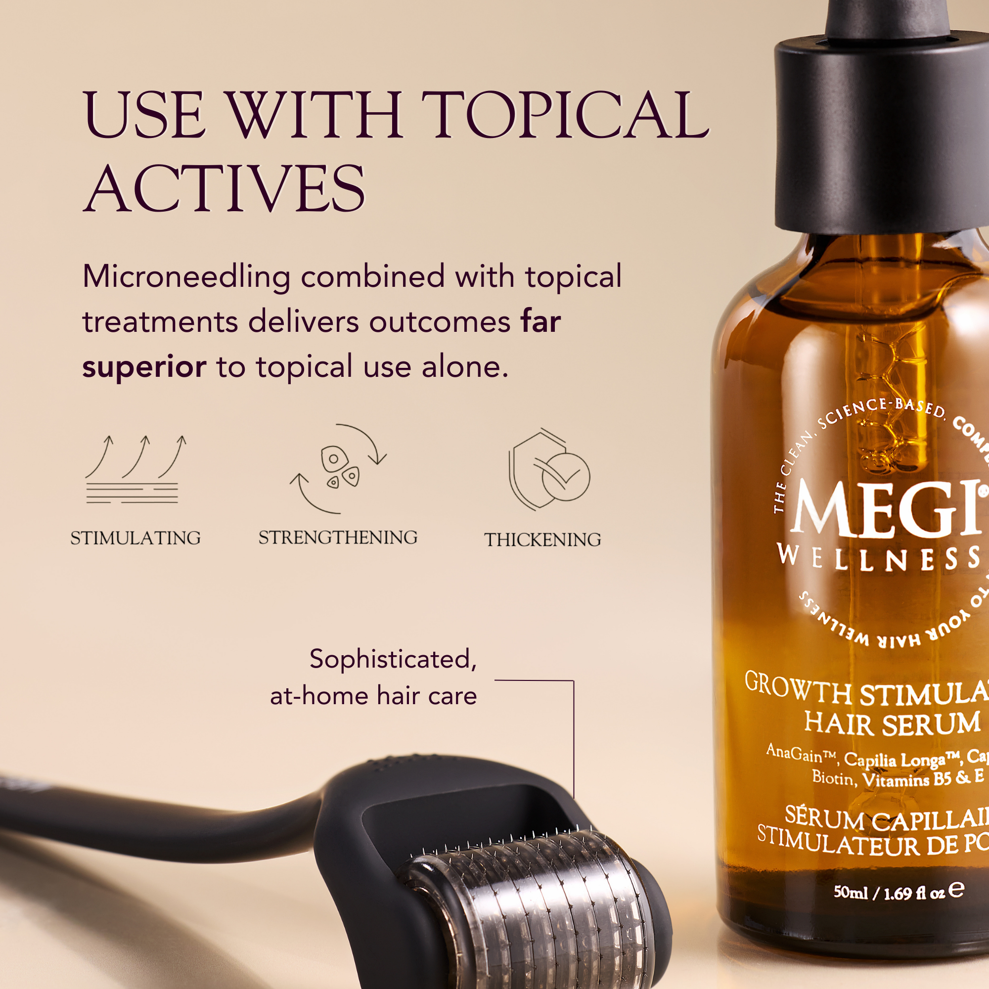 Megi Wellness Scalp Activation Duo | Derma Roller + Hair Serum