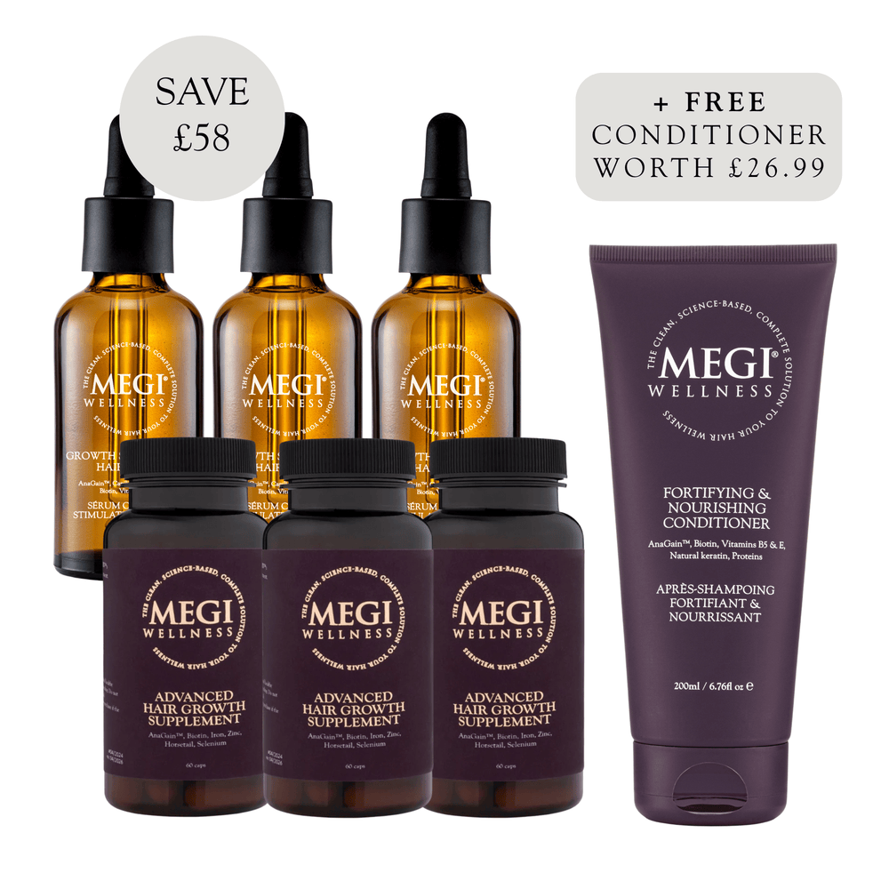 Megi Wellness Ultimate Hair Growth Bundle | 90-Day Supply — Save £85